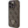 Чехол Guess Leather 4G Triangle Strass для iPhone 15 Pro Brown (GUHCP15LP4TDPW)