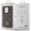 Чехол Guess Leather 4G Triangle Strass для iPhone 15 Pro Max Brown (GUHCP15XP4TDPW)