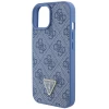 Чехол Guess Leather 4G Triangle Strass для iPhone 15 Blue (GUHCP15SP4TDPB)