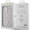 Чохол Guess Leather 4G Triangle Strass для iPhone 15 Pink (GUHCP15SP4TDPP)
