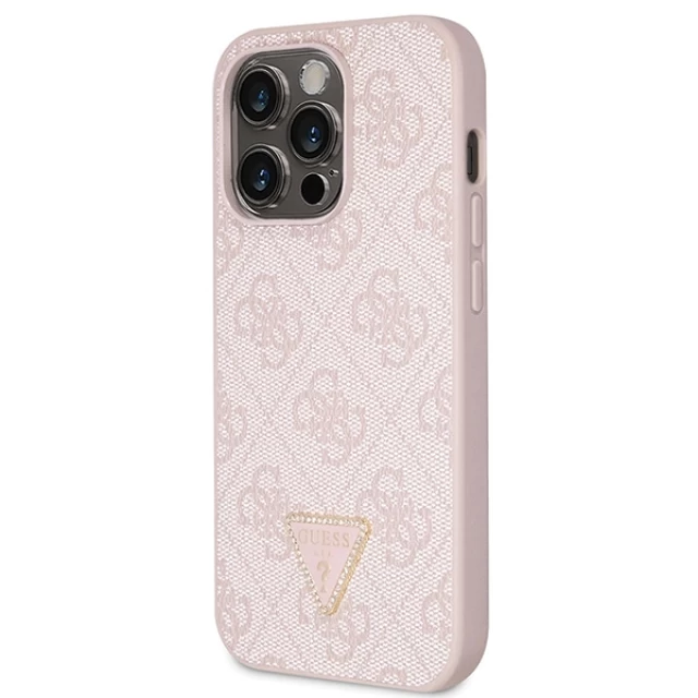 Чехол Guess Crossbody 4G Metal Logo для iPhone 15 Pro Max Pink (GUHCP15XP4TDSCPP)