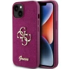 Чехол Guess Glitter Script Big 4G для iPhone 15 Purple (GUHCP15SHG4SGU)