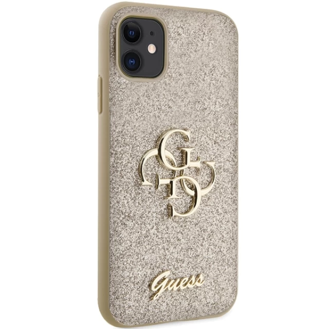 Чохол Guess Glitter Script Big 4G для iPhone 11 | XR Gold (GUHCN61HG4SGD)