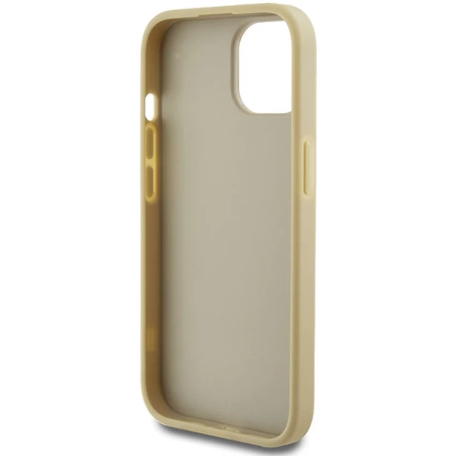 Чехол Guess Glitter Script Big 4G для iPhone 15 Gold (GUHCP15SHG4SGD)