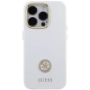 Чехол Guess Silicone Logo Strass 4G для iPhone 15 Pro White (GUHCP15LM4DGPH)