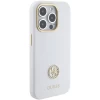 Чехол Guess Silicone Logo Strass 4G для iPhone 15 Pro Max White (GUHCP15XM4DGPH)