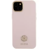Чехол Guess Silicone Logo Strass 4G для iPhone 15 Pink (GUHCP15SM4DGPP)