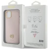 Чехол Guess Silicone Logo Strass 4G для iPhone 15 Pink (GUHCP15SM4DGPP)