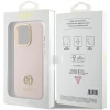 Чохол Guess Silicone Logo Strass 4G для iPhone 15 Pro Pink (GUHCP15LM4DGPP)