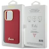 Чехол Guess Silicone Script Metal Logo & Frame для iPhone 15 Pro Max Magenta (GUHCP15XSMBSLM)