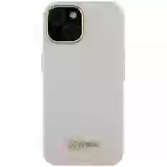 Чехол Guess Silicone Script Metal Logo & Frame для iPhone 15 Pro Max Pink (GUHCP15XSMBSLP)