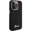 Чохол Guess Silicone Script Metal Logo & Frame для iPhone 15 Pro Max Black (GUHCP15XSMBSLK)