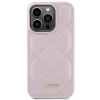 Чехол Guess Quilted Metal Logo для iPhone 15 Pro Pink (GUHCP15LPSQSQSP)