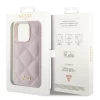 Чехол Guess Quilted Metal Logo для iPhone 15 Pro Pink (GUHCP15LPSQSQSP)