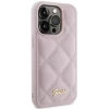 Чехол Guess Quilted Metal Logo для iPhone 15 Pro Max Pink (GUHCP15XPSQSQSP)