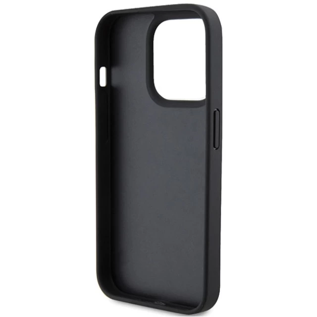 Чехол Guess Leather 4G Stamped для iPhone 15 Pro Black (GUHCP15LP4EPMK)