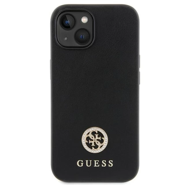 Чохол Guess Strass Metal Logo для iPhone 15 Black (GUHCP15SPS4DGPK)