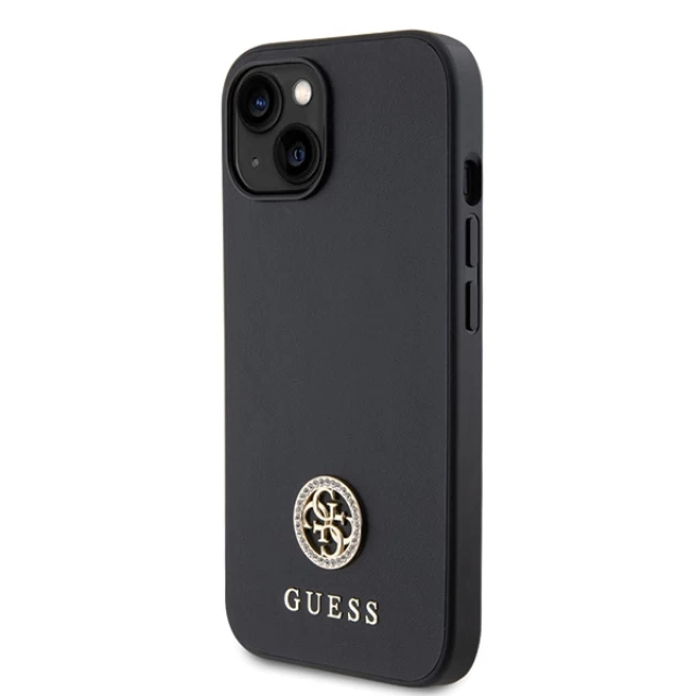 Чохол Guess Strass Metal Logo для iPhone 15 Plus Black (GUHCP15MPS4DGPK)