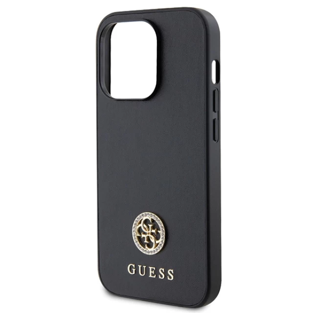 Чехол Guess Strass Metal Logo для iPhone 15 Pro Black (GUHCP15LPS4DGPK)