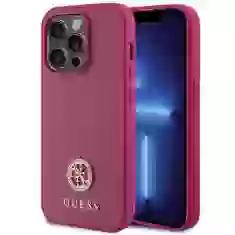 Чехол Guess Strass Metal Logo для iPhone 15 Pro Max Pink (GUHCP15XPS4DGPP)