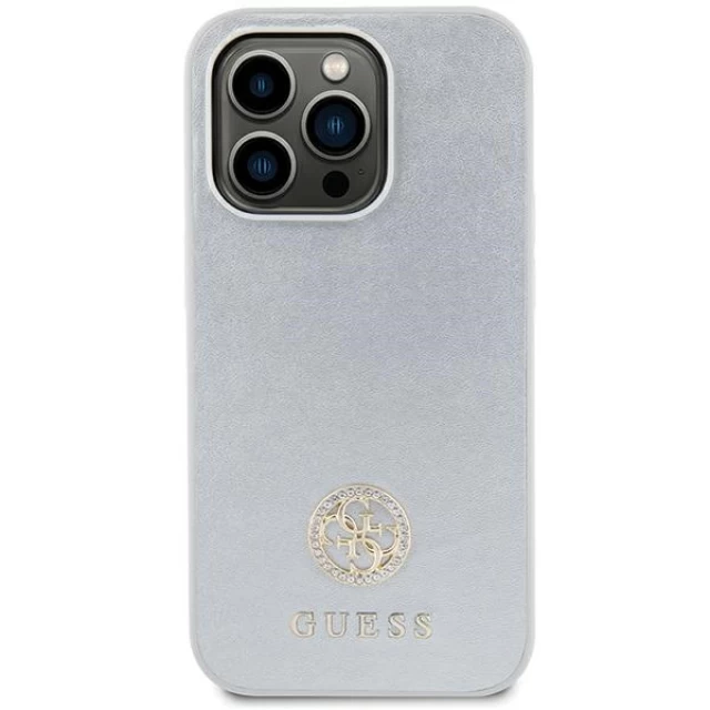 Чохол Guess Strass Metal Logo для iPhone 15 Plus Silver (GUHCP15MPS4DGPS)