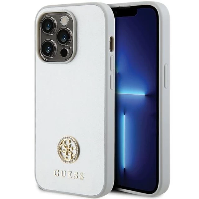 Чехол Guess Strass Metal Logo для iPhone 15 Pro Max Silver (GUHCP15XPS4DGPS)