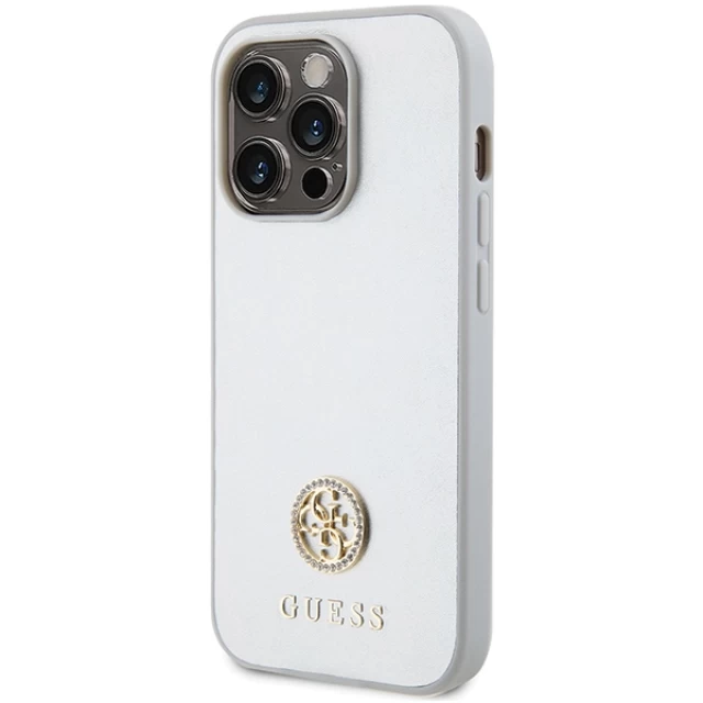 Чохол Guess Strass Metal Logo для iPhone 15 Pro Max Silver (GUHCP15XPS4DGPS)