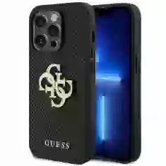 Чехол Guess Perforated 4G Glitter Logo для iPhone 15 Pro Black (GUHCP15LPSP4LGK)