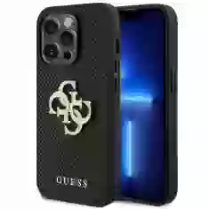 Чехол Guess Perforated 4G Glitter Logo для iPhone 15 Pro Max Black (GUHCP15XPSP4LGK)