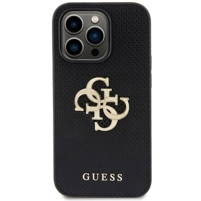 Чехол Guess Perforated 4G Glitter Logo для iPhone 15 Pro Max Black (GUHCP15XPSP4LGK)