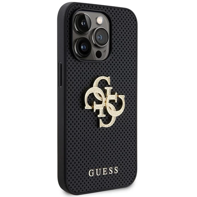 Чехол Guess Perforated 4G Glitter Logo для iPhone 15 Pro Max Black (GUHCP15XPSP4LGK)