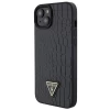 Чохол Guess Croco Triangle Metal Logo для iPhone 15 Black (GUHCP15SPCRTHCK)