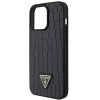 Чехол Guess Croco Triangle Metal Logo для iPhone 15 Pro Max Black (GUHCP15XPCRTHCK)