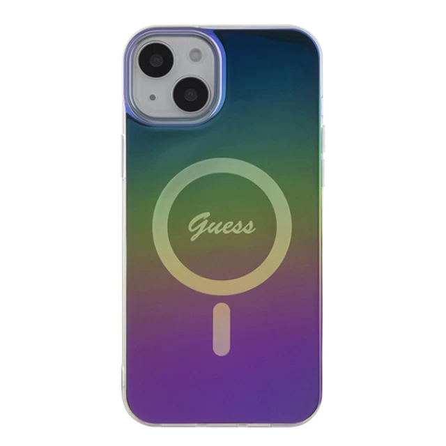 Чохол Guess IML Iridescent для iPhone 15 Rainbow with MagSafe (GUHMP15SHITSK)