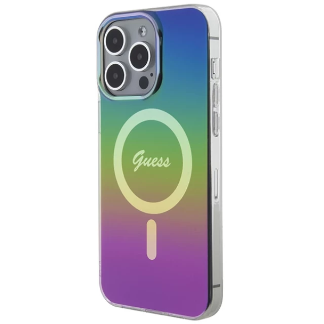 Чохол Guess IML Iridescent для iPhone 15 Pro Max Rainbow with MagSafe (GUHMP15XHITSK)