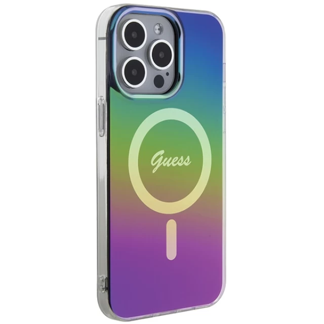 Чохол Guess IML Iridescent для iPhone 15 Pro Max Rainbow with MagSafe (GUHMP15XHITSK)