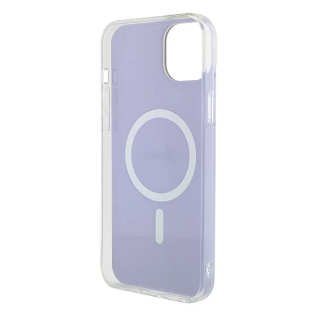 Чехол Guess IML Iridescent для iPhone 15 Purple with MagSafe (GUHMP15SHITSU)