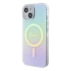Чехол Guess IML Iridescent для iPhone 15 Turquoise with MagSafe (GUHMP15SHITSQ)