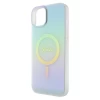 Чехол Guess IML Iridescent для iPhone 15 Plus Turquoise with MagSafe (GUHMP15MHITSQ)