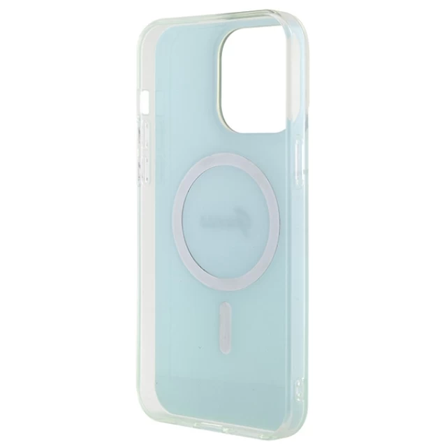 Чехол Guess IML Iridescent для iPhone 15 Pro Turquoise with MagSafe (GUHMP15LHITSQ)