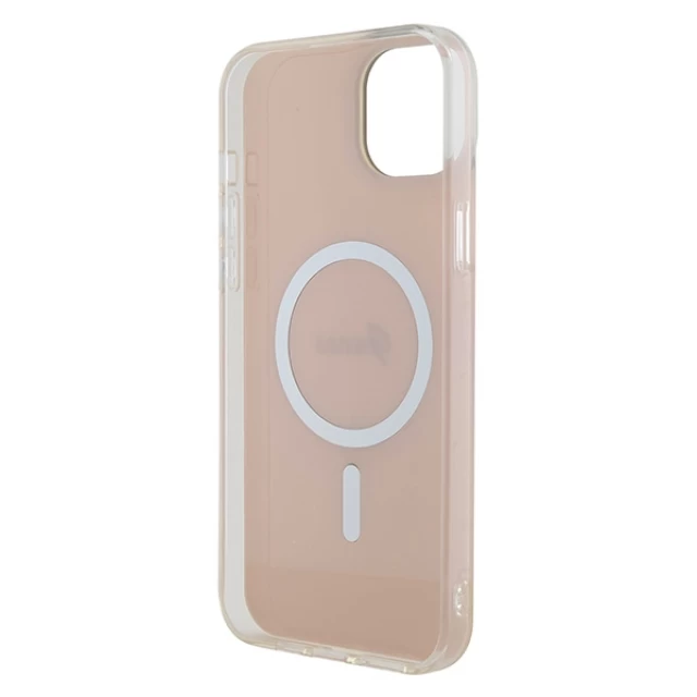 Чохол Guess IML Iridescent для iPhone 15 Pink with MagSafe (GUHMP15SHITSP)