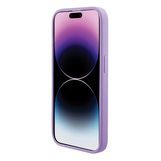 Чехол Guess Saffiano для iPhone 15 Purple with MagSafe (GUHMP15SPSAHMCU)