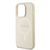 Чехол Guess Saffiano для iPhone 15 Pro Gold with MagSafe (GUHMP15LPSAHMCB)