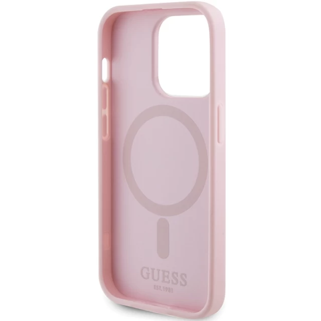 Чехол Guess Saffiano для iPhone 13 Pro Max Pink with MagSafe (GUHMP13XPSAHMCP)