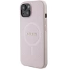 Чехол Guess Saffiano для iPhone 15 Plus Pink with MagSafe (GUHMP15MPSAHMCP)