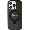 Чехол Guess Ring Stand Script Glitter для iPhone 15 Pro Black with MagSafe (GUHMP15LHRSGSK)