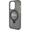 Чехол Guess Ring Stand Script Glitter для iPhone 15 Pro Max Black with MagSafe (GUHMP15XHRSGSK)