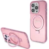 Чехол Guess Ring Stand Script Glitter для iPhone 15 Pro Pink with MagSafe (GUHMP15LHRSGSP)
