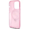 Чехол Guess Ring Stand Script Glitter для iPhone 15 Pro Pink with MagSafe (GUHMP15LHRSGSP)