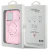 Чохол Guess Ring Stand Script Glitter для iPhone 15 Pro Pink with MagSafe (GUHMP15LHRSGSP)